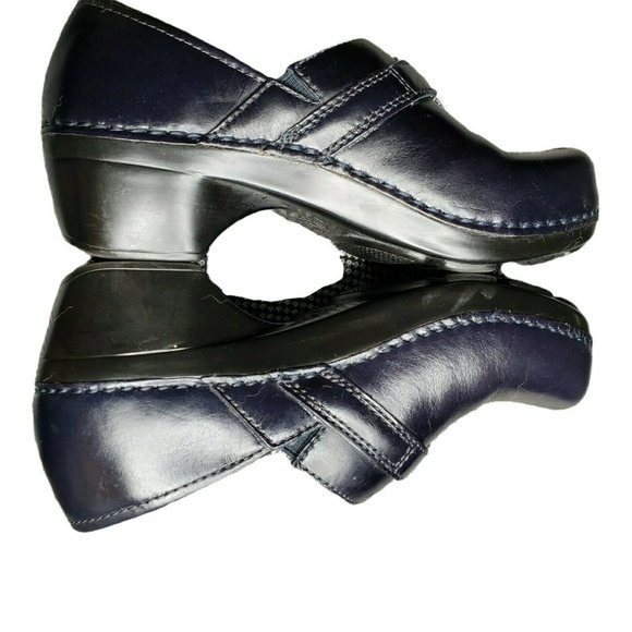 Dansko Deep Purple Solstice Side Button Clog Slip-On Shoes-Real Leather 7.5 - Picture 2 of 6